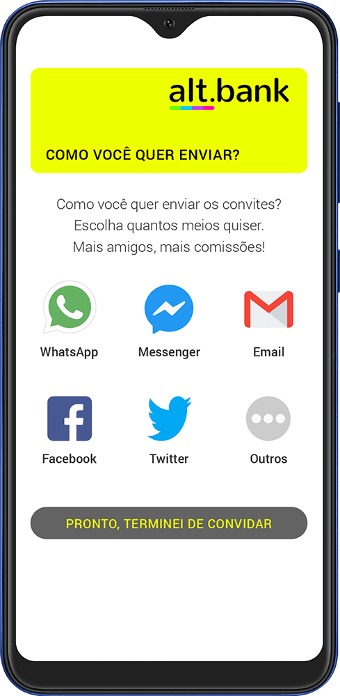 App alt.bank convite App alt.bank convite