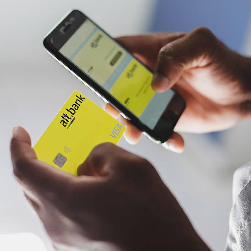 Cartão e app alt.bank Cartão e app alt.bank